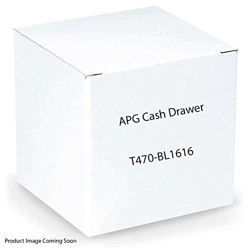 APG T470-BL1616 Series 100 Cash Drawer, Ethernet Interface, Adjustable Dual Media Slots, No Reporting, 5 Bill 5 Coin, 16" W x 16" D, Black