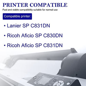2 Pack Yellow 821182 Compatible SP C830DNA Toner Cartridge Replacement for Ricoh Aficio SP C830DN C831DN Lanier SP C831DN Printer Toner Cartridge.