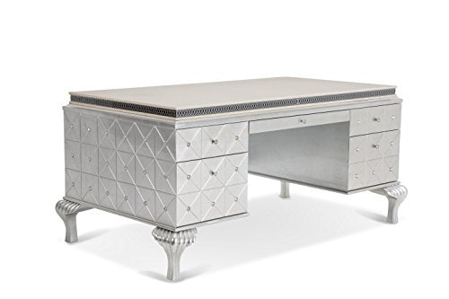 Michael Amini Hollywood Swank Desk, Pearl Caviar