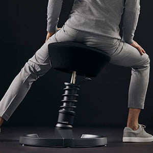 Aeris Swopper Air New Edition Ergonomic Stool with Castors - Dynamic Office Chair for Healthy Back - 17.7-23.2" Standard Height