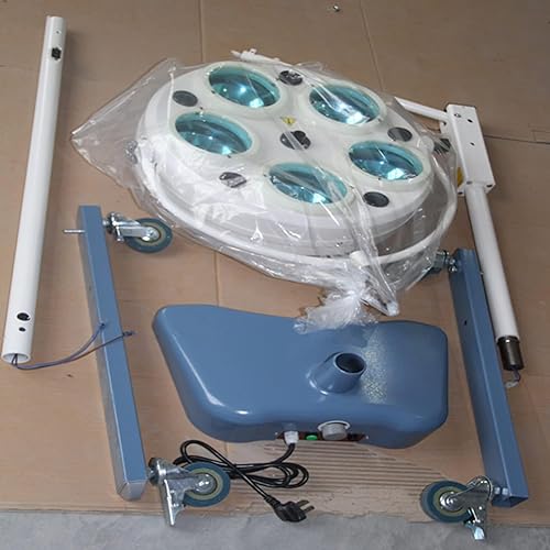 ZGOOD Floor-Standing Shadowless Operating Lamp Surgical Mobile Examination Light - Halogen Bulbs