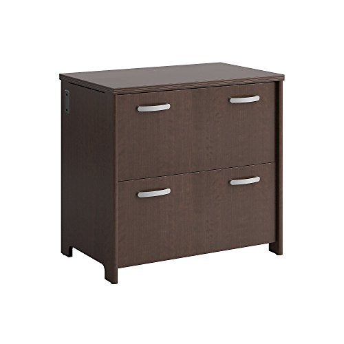 Bush Furniture Envoy 32W 2 Drawer Lateral File Cabinet in Mocha Cherry