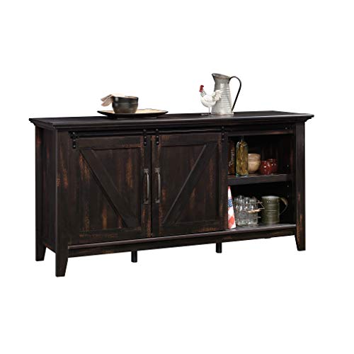Sauder Dakota Pass Credenza for TVs up to 70" - Char Pine Finish