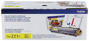 Brother TN221 4-Color Standard Yield Toner Cartridge and DR221CL Replacement Drum Unit Set