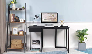 GreenForest L Shaped Desk and Computer Desk Bundle, Industrial Gaming Writing Desk Home Office Furniture Set, Black