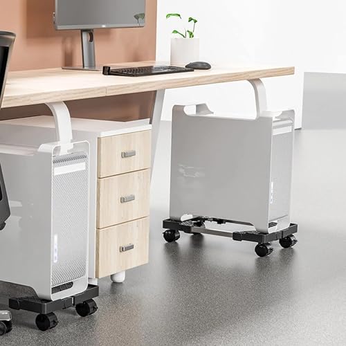 MaGiLL Towel Stand Holder with Caster Wheels Metal Adjustable Cart - Under Desk