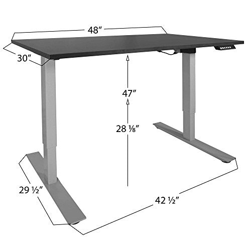 TITAN FITNESS A2 Single Motor Sit/Stand Desk w/Black 30"x48" Top Conversion