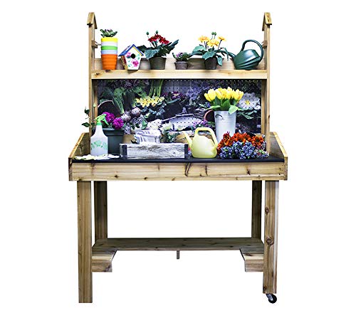 Gardening Life Station - 48" x 61" x 24" Wooden Garden Station for Senior Living or Memory Care