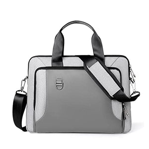 QWZYP Laptop Bag Case Waterproof Notebook Bag Computer Shoulder Handbag Briefcase Bag (Color : Gray, Size : 15.6-inch)