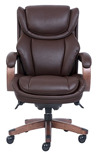 LaZBoy  Big & Tall Executive Chair with Coffee Bonded Leather, Coffee Brown