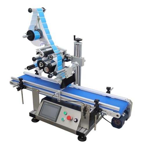 HayWHNKN Automatic Flat Bottle Labelling Machine with Conveyor Belt 110v