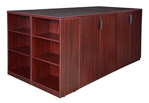 Regency Legacy Stand Side Set with Two Storage Cabinets, 85" x 46", Mahogany