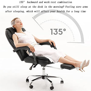 HUIQC Managerial Executive Office Chair with Linkage Armrest and Footrest, Adjustable Height - Ergonomic Computer Gaming Swivel Seat