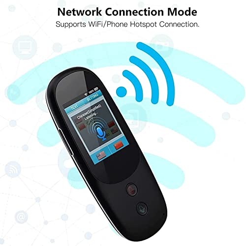 Language Translator Device Voice Instant Language Translator 2.4 inch Touchscreen - 41 Languages WiFi Online Translation (Black)