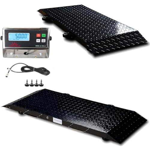 Liberty Scales LS-920-2k Industrial Portable Floor Scale for Small Animal, 50" x 20" Platform / up to 2000 lbs