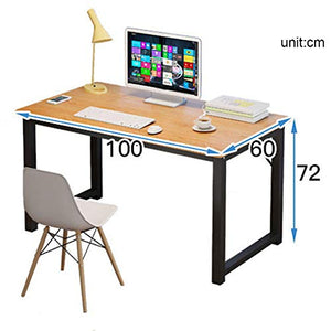 AJIU Computer Desk 39" Modern Office Desk PC Laptop Table for Study Writing Home Office Workstation,Yellow