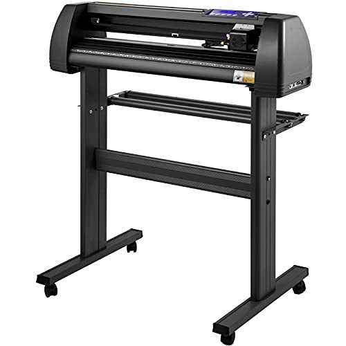 VEVOR Vinyl Cutter Machine 870mm Vinyl Printer U-disk Offline Operation, 34 inch Plotter Printer with Sturdy Floor Stand Vinyl Cutting Machine Adjustable Force and Speed for Sign Making Plotter Cutter