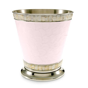 Julia Knight Classic 9.75" Waste Basket Pink Ice Bath Collection, One Size