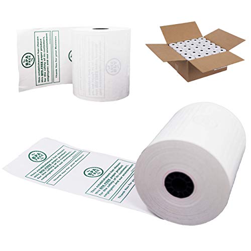 (200 POS Rolls) PRE Printed 3 1/8 x 230 Thermal Paper roll 200 Pack Cash Register Rolls BPA Free TSP100, CT-S300, CT-S2000, TSP100 M129B, M129C, M244A 109282 PMC05214 856348 - BuyRegisterRolls