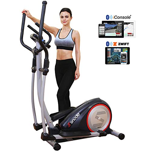 SNODE E20i Magnetic Elliptical Machine Trainer Fitness Exercise Equipment for Home Workout with Bluetooth Capability
