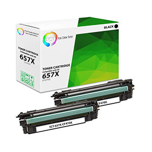 TCT Premium Compatible Toner Cartridge Replacement for HP 657X CF470X Black High Yield Works with HP Color Laserjet Enterprise M681 M682 Printers (28,000 Pages) - 2 Pack