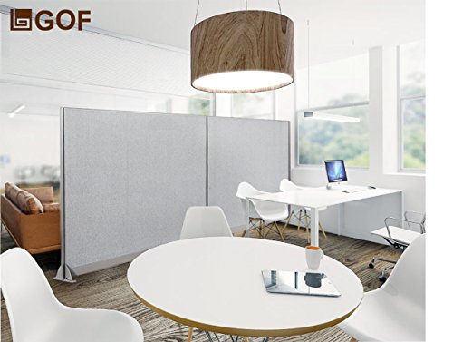 GOF Wall Mounted Office Partition, Large Fabric Room Divider Panel - 108" W x 60" H