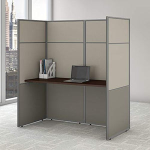 Bush Business Furniture Easy Office Cubicle Desk Workstation, 60W x 66H, Mocha Cherry