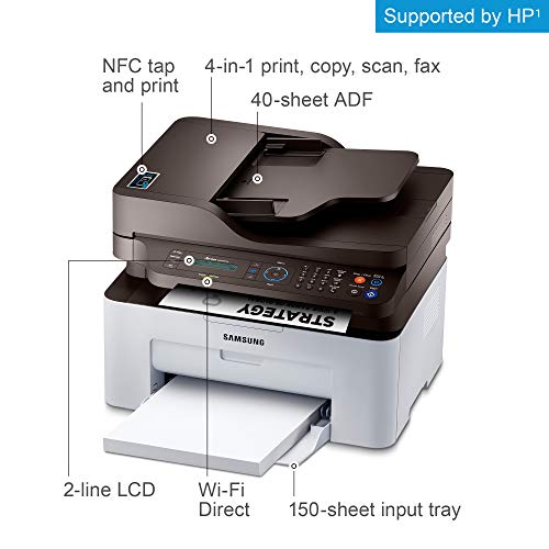 Samsung Xpress M2070FW Wireless Monochrome Laser Printer with Scan/Copy/Fax, Simple NFC + WiFi Connectivity (SS296H)