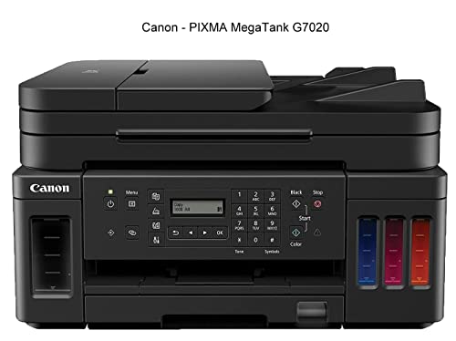CANON PIXMA MegaTank Series All-in-One Wireless Color Inkjet Printer for Office-Print Scan Copy-Auto 2-Sided Printing-4800 x 1200 dpi-Fax and ADF with Mobile Printing-Bundle with Ahaghug Printer Cable