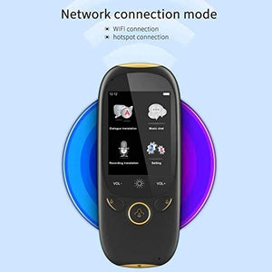 None Portable Language Translator Device Voice Translator Real Time Two-Way 45 Languages White/Black