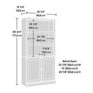 Sauder Storage Bookcase with Doors, Mystic Oak Finish