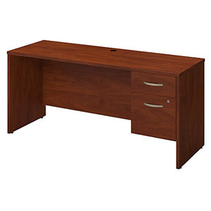 Bush Business Furniture Series C Elite 72W x 24D Desk Shell with 3/4 Pedestal in Hansen Cherry