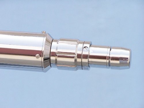 Hampton Nautical  Floor Standing Chrome Anchormaster Telescope, 65", Chrome
