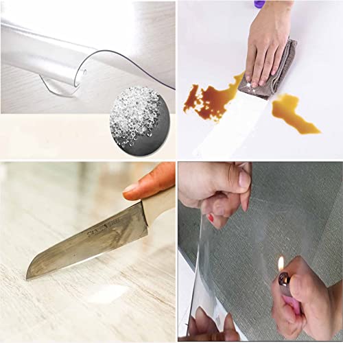 AWSAD Transparent Floor Protection Mat Scratch-Resistant for Hard Floors, Office Chair Pad PVC Non-Slip - 66 Size