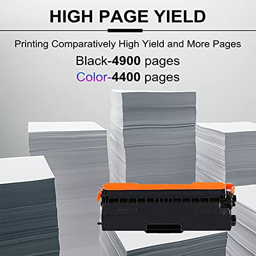 5 Pack 2BK+1C+1M+1Y [High Yield ] Compatible TN433 TN-433 Toner Cartridge Replacement for Brother MFC-L8610CDW L8690CDW L8900CDW L9570CDWT Printer Ink Cartridge,Sold by MICHESTA