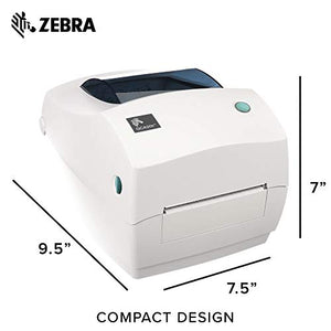 ZEBRA- GC420t Thermal Transfer Desktop Printer for Labels, Receipts, Barcodes, Tags, and Wrist Bands - Print Width of 4 in - USB, Serial, and Parallel Port Connectivity