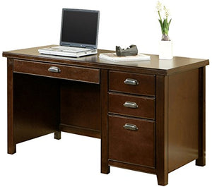 Martin Furniture TLC540 Tribeca Loft Cherry Single Pedestal Desk-Fully Assembled