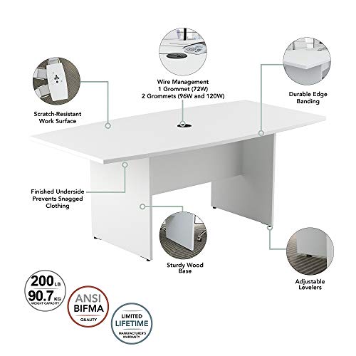 Bush Business Furniture BBF Conference Table 96W x 42D White