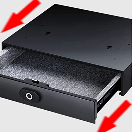 ZBQLKM Ceiling Drawer Safe, Fingerprint Identification Drawer Safe, Small Office Home Deposit Box with Auto Popup & Low Battery Alarm, for Home Office