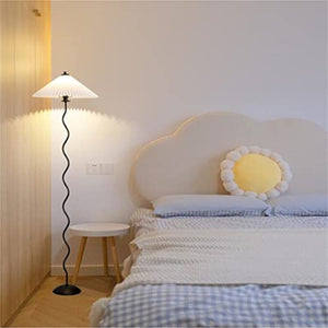 None Pleated Floor Lamp Japanese Type Black Living Room Bedroom Decor Atmosphere Desk Lamp