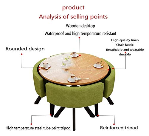 AkosOL Office Table and Chair Set - Blue Dining and Reception Combination