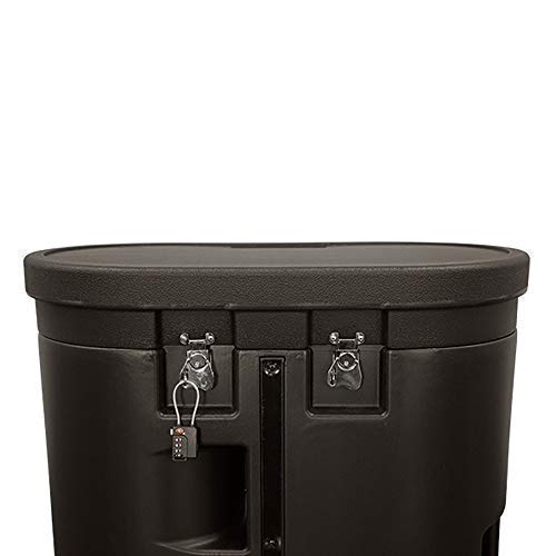 Vispronet Hard PVC Case with Wheels and Removable Lid - Interior Dimensions are 26.5in x 30.5in x 11in - Weighs 37lbs and Stands 39in Tall - Comes with a Black Wood Grain Laminated Foldable Tabletop