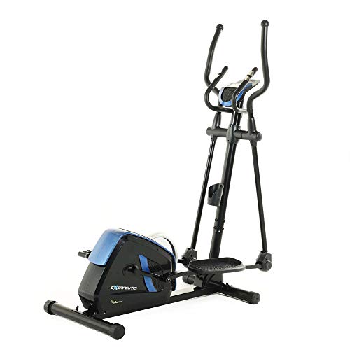 Exerpeutic Magnetic Flywheel Elliptical Trainer Machine for Home Gym with Natural Elliptical Motion, Bluetooth MyCloudFitness Tracking and Pulse Rate Grips, Black Blue