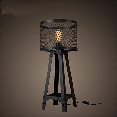 EESHHA Vintage Black Tripod Floor Lamp for Dining Room Foyer