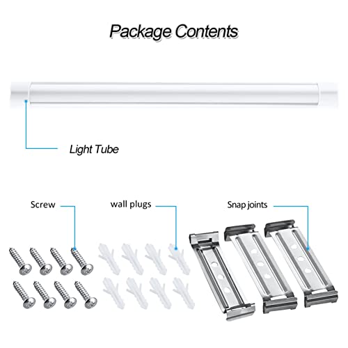 HLASMSPE LED Integrated Tube Light 40W 3200K Warm White Shop Lights (10 Pack)
