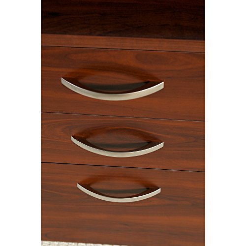 Bush Business Furniture Series C Elite 60W x 43D Right Hand L Desk with Return and 3 Drawer Pedestal in Hansen Cherry