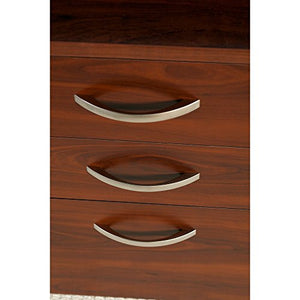 Bush Business Furniture Series C Elite 60W x 43D Left Hand L Desk with Return and 3 Drawer Pedestal in Hansen Cherry