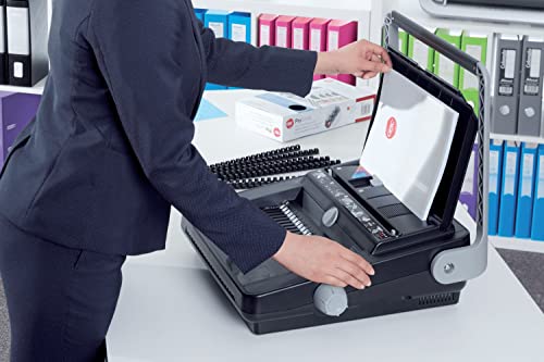 GBC CombBind C340 Binding Machine, 25 Sheet Punch Capacity, 450 Sheet Binding Capacity, A3/A4/A5, Black - 4400420