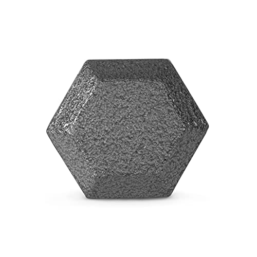 CAP Barbell Cast Iron Solid Hexagon Gray Dumbbells, Strength Training Free Weights Set of 2 for Women and Men, Hand Weights Sold by Pairs, from 1 to 120 LBS, Multi-Select Weight Size Options Available