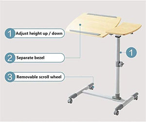 CAMBOS Lectern Podium Stand with Laptop Desk Cart - Height Adjustable Rolling Computer Table